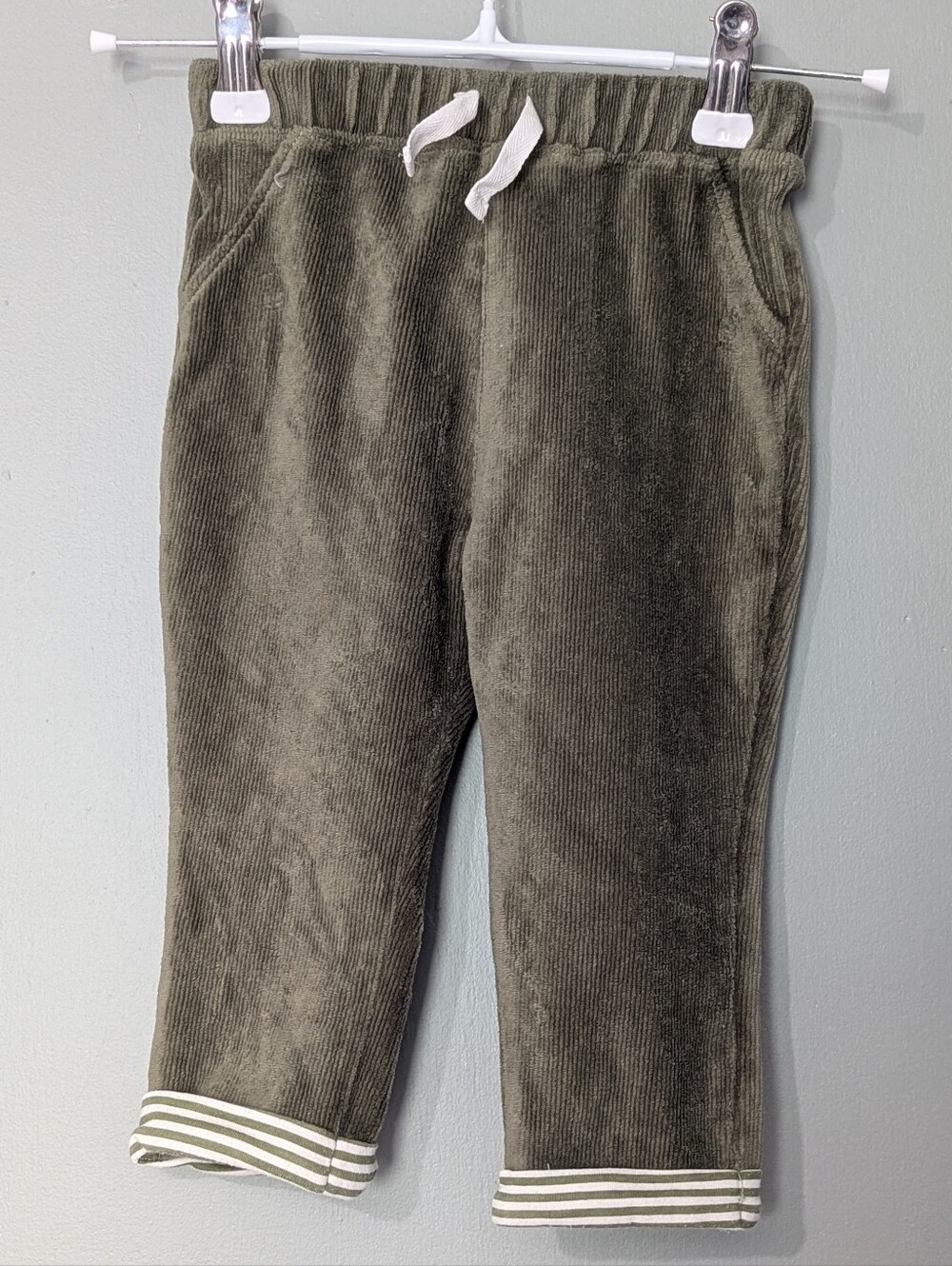 4/$10✨ Petit Lem' Mini Threads Baby Olive Green Corduroy Jogger Pants
